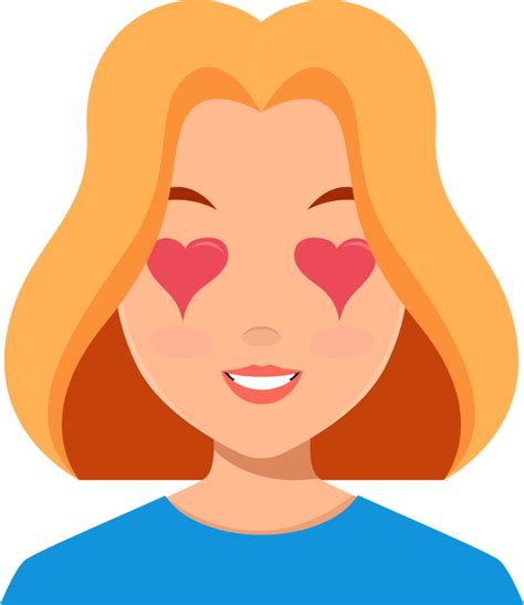 Woman face expression clipart design illustration 9384866 PNG