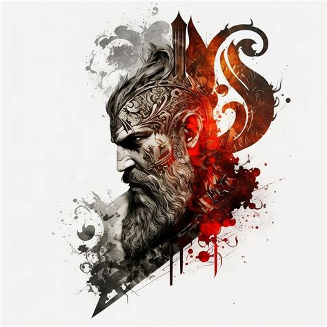 Ares God Of War Tattoo Design Fondo Blanco Descarga De Archivos PNG De