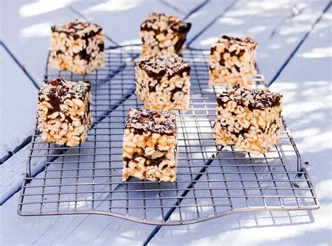 Chocolate And Peanut Butter Puffed Rice Bars Recipe