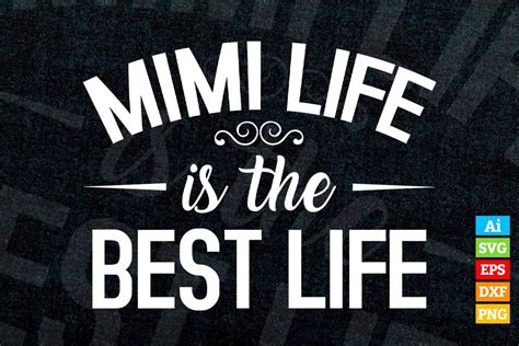 Mimi Life Is The Best Life Funny Grandma Mothers Day Vector T Shirt