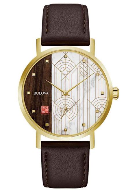 Bulova 97A141 Frank Lloyd Wright Quartz 39mm Smile Watch