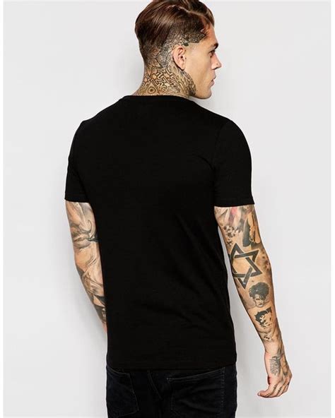 Asos Muscle Fit T Shirt With Crew Neck And Stretch In Black For Men Lyst