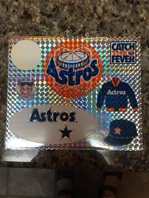 My Astros stickers came today. They look so cool in person and my dad ...