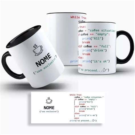 Caneca Personalizada Programador a Código Fonte Parcelamento sem juros