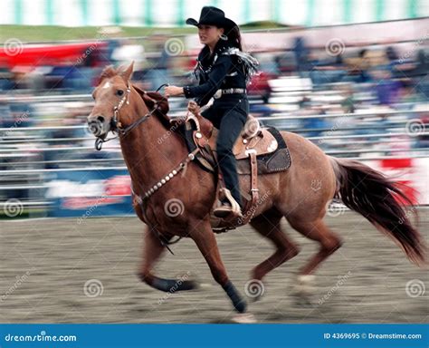 Rodeo: Ladies Barrel Racing Editorial Image - Image: 4369695