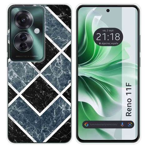 Funda Silicona Para Oppo Reno 11f 5g Diseño Mármol 06 Dibujos con