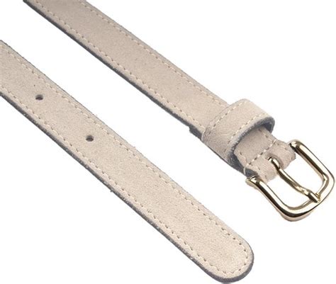 Legend Dames Leren Riem Beige 80 Cm Bol