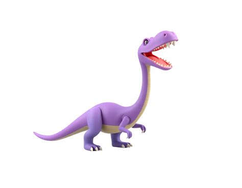 Cute Cartoon Purple Dinosaur Illustration 59940736 Png