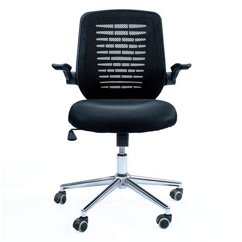 Retractable Armrest Mesh Office Chair - Home Style Depot