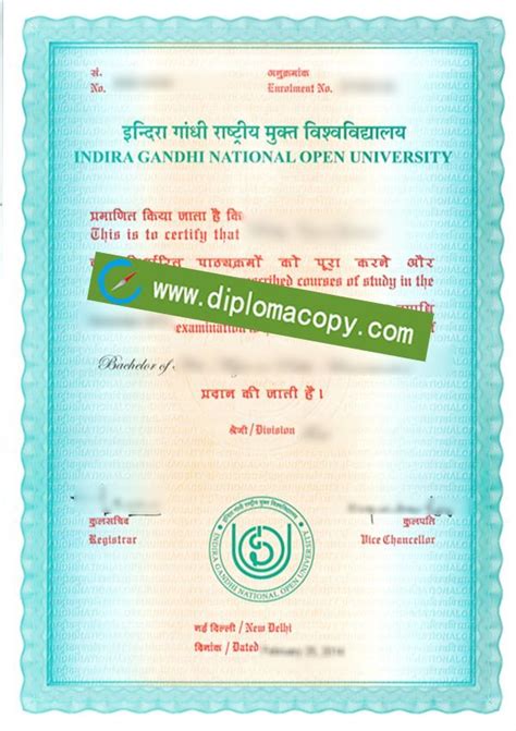 Ignou Degree Buy Fake Indira Gandhi National Open University