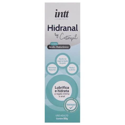 Intt Hidranal Lubrificante Anal Cido Hialur Nico By Castropil Gr