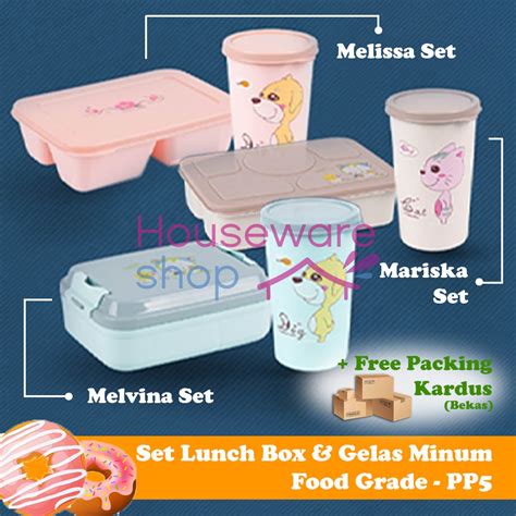 Jual Kotak Makan Set Tumbler Botol Minum Dan Lunch Box Food Grade