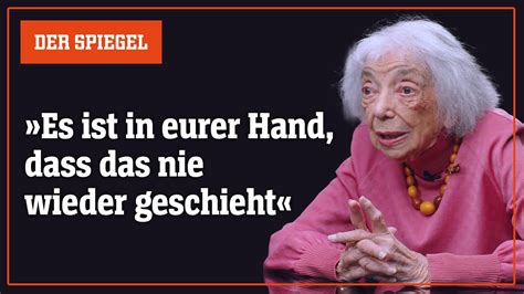 Holocaust Berlebende Margot Friedl Nder Im Spitzengespr Ch Der