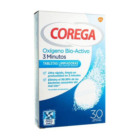 Corega Ox Geno Bio Activo Minutos Tabletas Limpiadoras