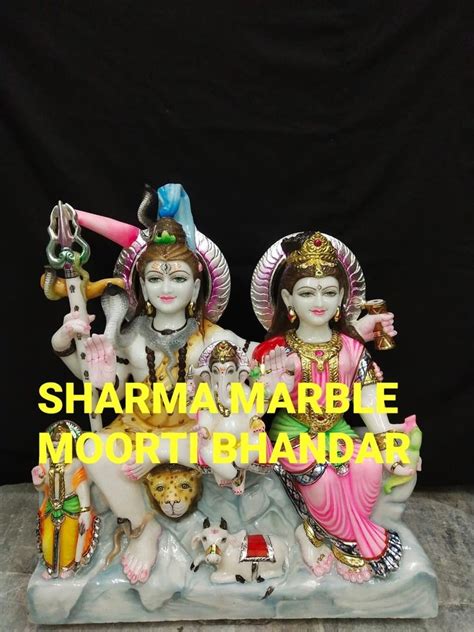 Hindu Pure White Marble Gauri Shankar Statue Temple At Rs 25000 In Jaipur