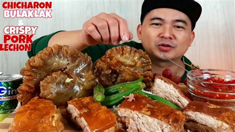 Crispy Lechon Kawali Chicharon Bulaklak Putok Batok Mukbang