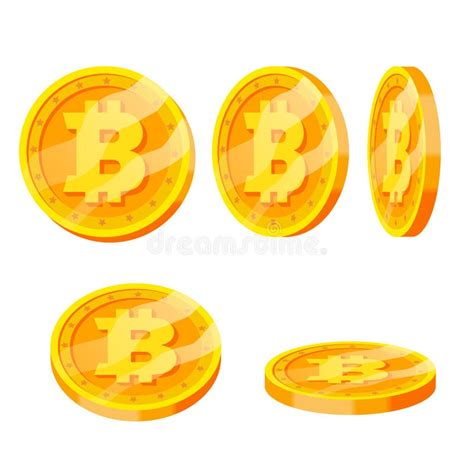 Bitcoin Gold Different Angles Stock Illustrations 34 Bitcoin Gold