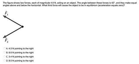 Solved The Figure Shows Two Forces Each Of Magnitude N Chegg