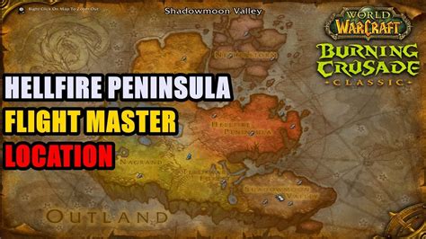 Hellfire Peninsula Flight Master Location WoW TBC Alliance And Horde