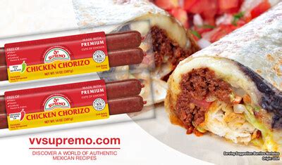 V V Supremo Foods Inc Introduces Authentic Chicken Chorizo Expanding