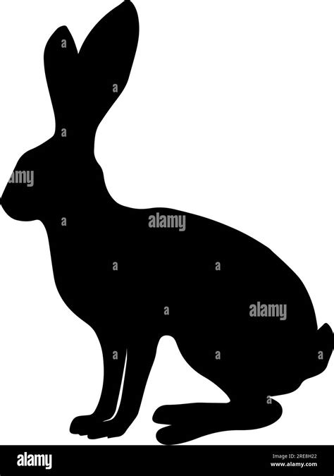 Hare Standing Silhouette Vector Illustration Stock Vector Image Art