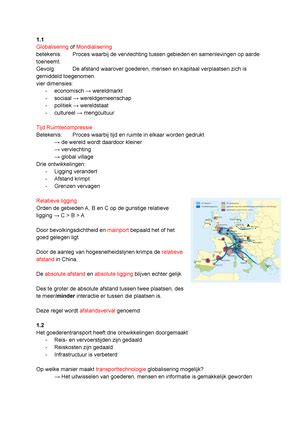 Havo Ak Samenvatting Hoofdstuk En Aardrijkskunde Samenvatting