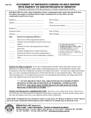 Fillable Online Laborcommission Utah Income Tax Form142 Fax Email Print