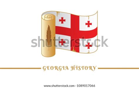 Georgia Flag Georgia History Stock Vector (Royalty Free) 1089017066 ...