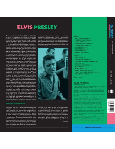 ELVIS PRESLEY DEBUT ALBUM + 6 BONUS TRACKS