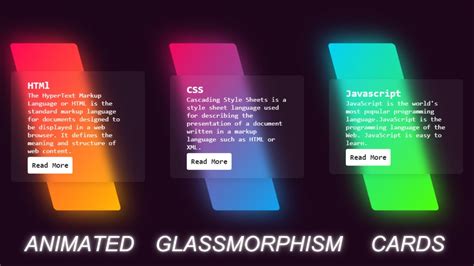 How To Create Gradient Glassmorphism Glowing Cards Using Html And Css Codeum Youtube