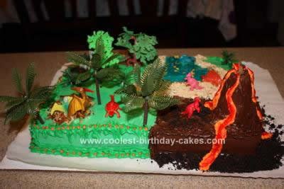 Coolest Dinosaur Scene Cake Design