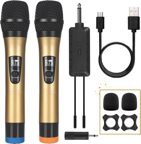 Alpowl Microphone Sans Fil Uhf Double Syst Me De Micro Dynamique Sans