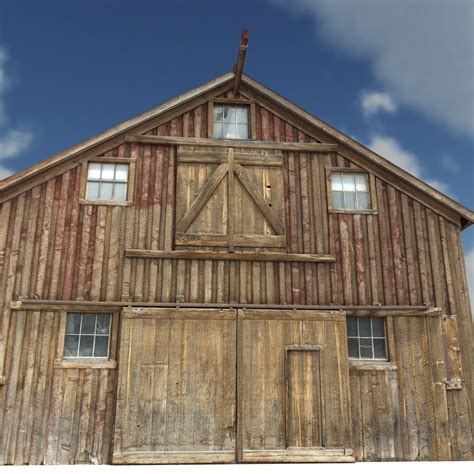 Old Wild West Barn 3d Obj