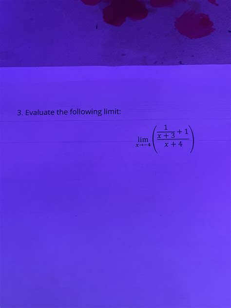 Solved Evaluate The Following Limitlimx→ 41x31x4