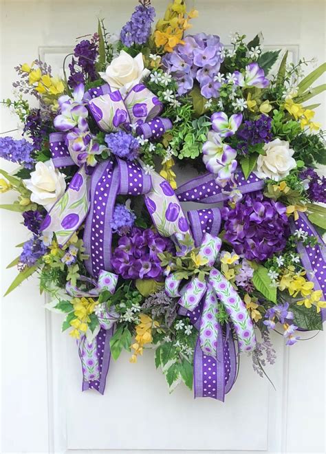 Summer Wreath Hydrangea Wreath Wisteria Wreath Spring And Summer