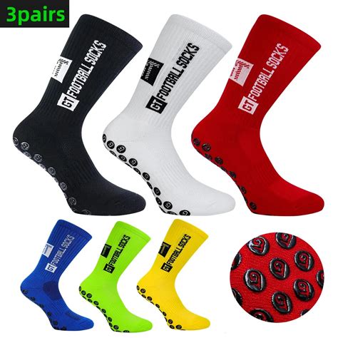 Meias De Futebol De Silicone Para Homens Mid Calf Antiderrapante