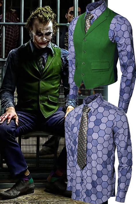 Batman Dark Knight Joker Costume Heath Ledger Arthur Fleck Cosplay