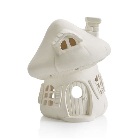 Mushroom House Lantern Paint Your Own Pottery Ceramic Bisque Ready To