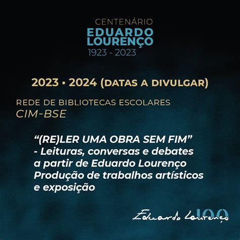 Re Ler Uma Obra Sem Fim Centen Rio Eduardo Louren O