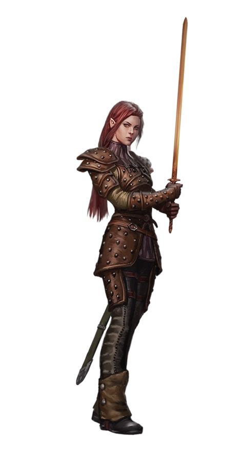 Female Half Elf Fighter Rogue Pathfinder Pfrpg Dnd Dandd 35 5th Ed D20