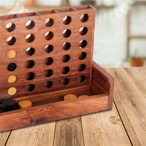 Wooden Connect Four Etsy