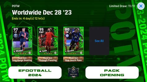 Thursday Potw Pack Opening In EFootball 2024 Free Potw Pack Opening