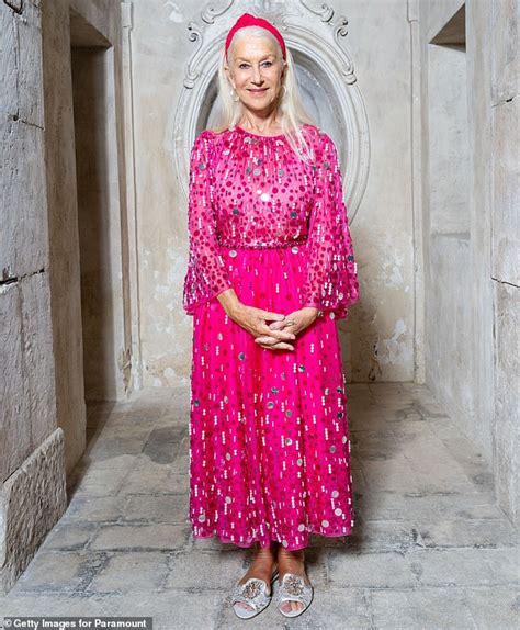 Helen Mirren Looked Amazing In A Glamorous Pink Gown At Ora Film