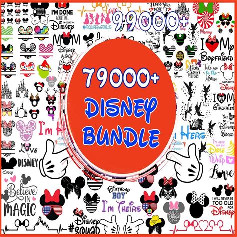 K Disney Bundle Svg Disney Svg Png Dxf Cricut Disney Inspire