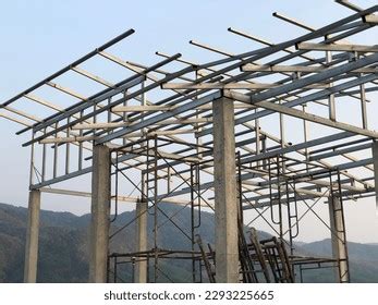 Structure Steel Roof Frame Building Construction Stock Photo 2293225665 ...