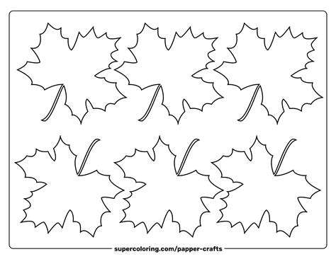 6 Leaves Of Maple Template Free Printable Papercraft Templates