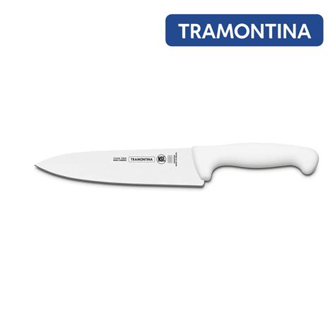 Faca Chefe Tramontina Inox Cabo Branco Master Shopee Brasil