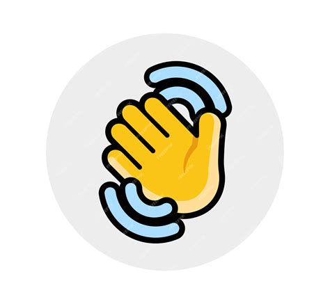 Premium Vector Waving Hand Vector Flat Icon Isolated Hello Hi Bye