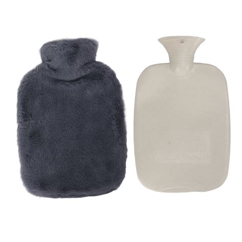 Plush Hot Water Bottle With Soft Plush Cover 2000ml Anti Scald Double