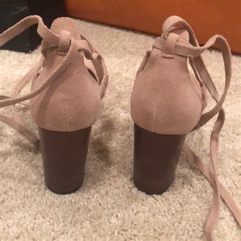 Shoes Sole Society Brand New Nude Suede Lace Up Heel Poshmark